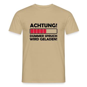 dummer_spruch_2 - Männer T-Shirt - Sandbeige - Vorne - AI Model Male 178 light (178cm)