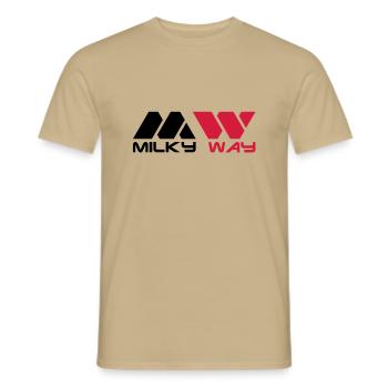 Milky Way__V001 - Männer T-Shirt - Sandbeige - Vorne - AI Model Male 178 light (178cm)