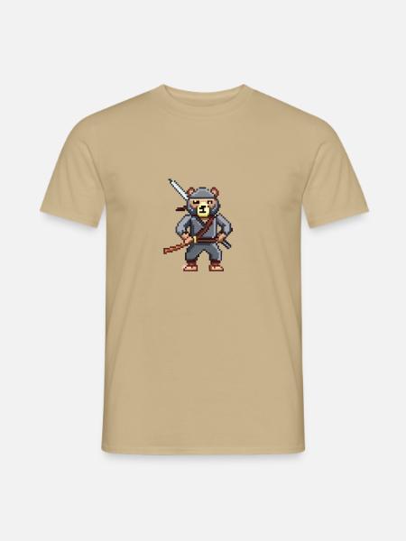 Die Bären-Saga - Ninja - Männer T-Shirt - Sandbeige