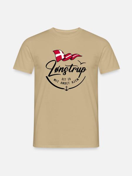LÖNSTRUP - Meine zweite Heimat - b - Männer T-Shirt - Sandbeige