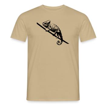 Caméléon - T-shirt homme - beige sable - Devant - AI Model Male 178 light (178cm)