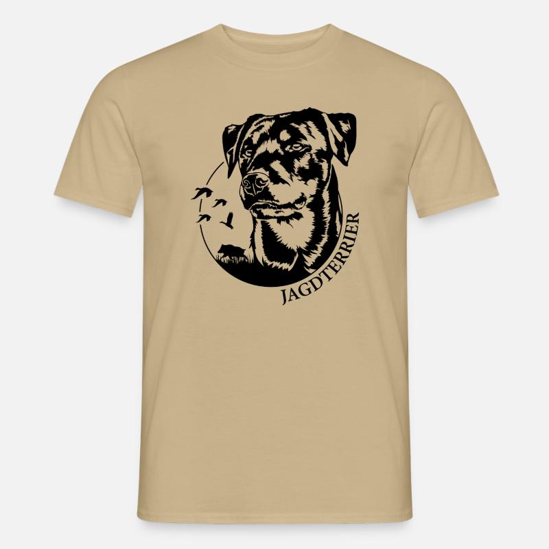Jagdterrier Jagdhunde Jagdhund Hunde Wilsigns - Männer T-Shirt - Sandbeige