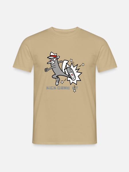 Kick Game Lit – Urban Sneaker Style - Men's T-Shirt - sand beige