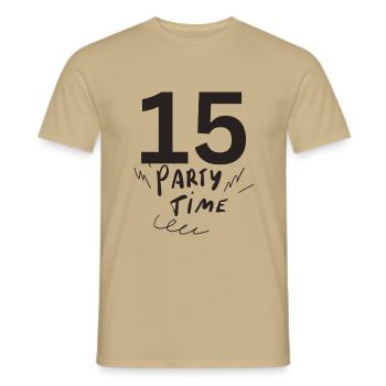 15 - T-shirt homme - beige sable - Devant - AI Model Male 178 light (178cm)