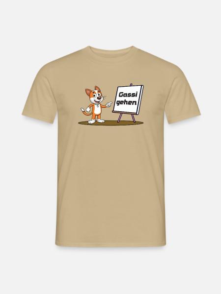 Lass uns Gassi gehen - Männer T-Shirt - Sandbeige