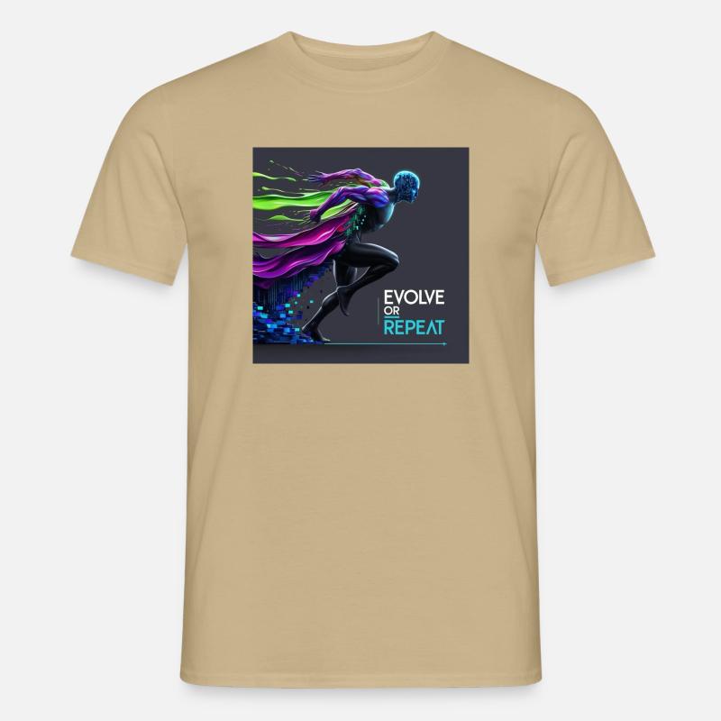 Evolve or Repeat - Männer T-Shirt - Sandbeige