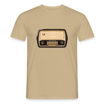 Constant Static - Männer T-Shirt - Sandbeige - Vorne - AI Model Male 178 light (178cm)