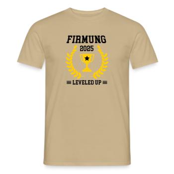Firmung 2025 Firmlinge Firmungen Kommunion - Männer T-Shirt - Sandbeige - Vorne - AI Model Male 178 light (178cm)