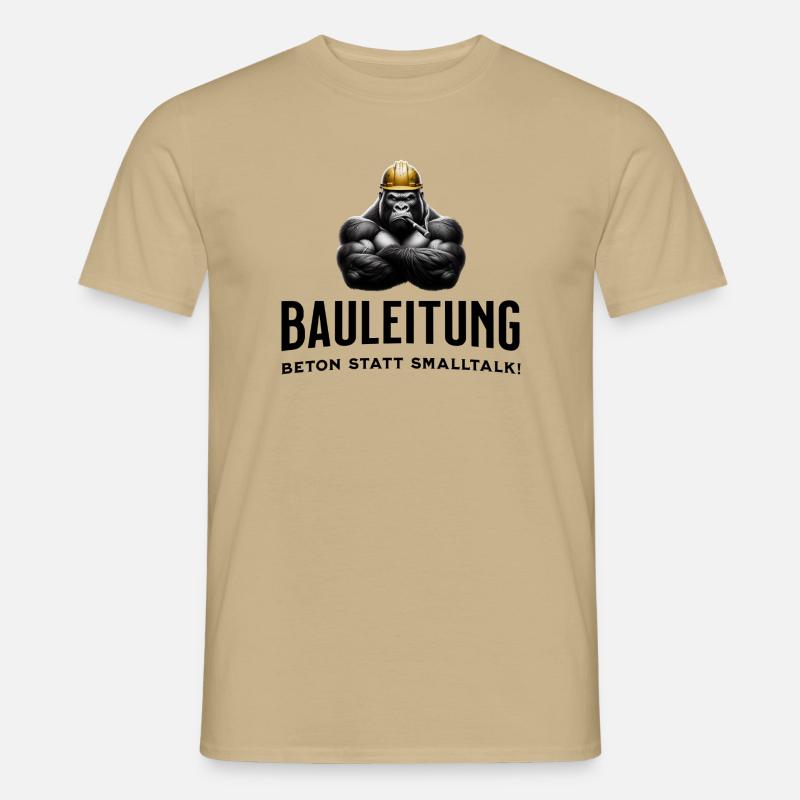 Bauleitung - Männer T-Shirt - Sandbeige