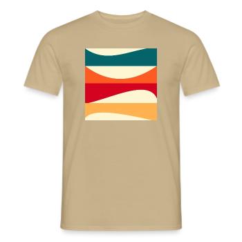 Konstruktivismus - MODERNE KUNST - HINTERGRUND - Männer T-Shirt - Sandbeige - Vorne - AI Model Male 178 light (178cm)