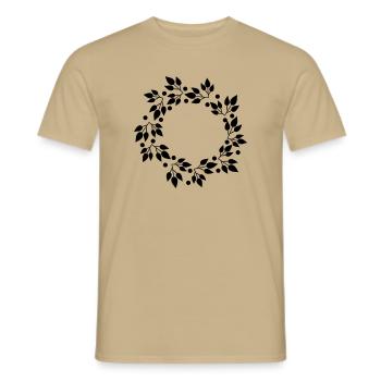 Couronne - T-shirt homme - beige sable - Devant - AI Model Male 178 light (178cm)
