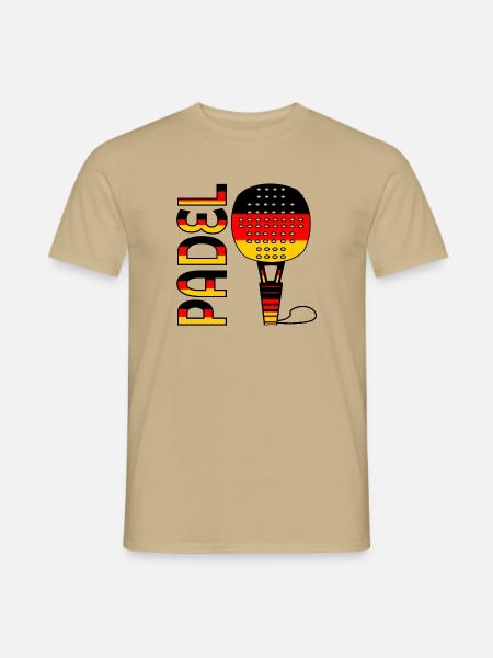 GERMAN PADEL TENNIS GERMANY - Men's T-Shirt - sand beige