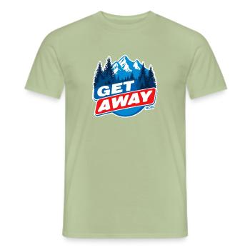 Get away - Men's T-Shirt - sage - Front - AI Model Male 178 light (178cm)