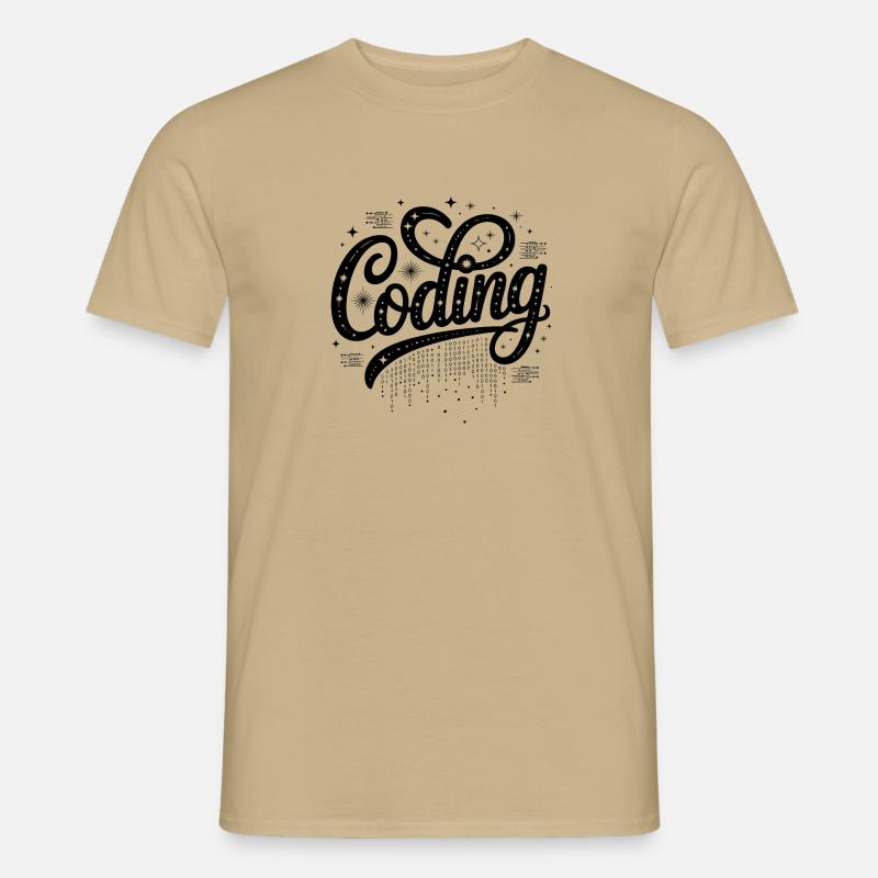 Codierung – Cooles Technologiedesign - Männer T-Shirt - Sandbeige