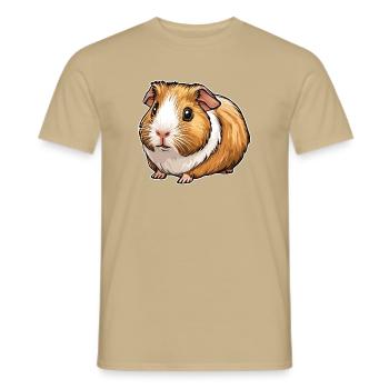 guinea pig - Men's T-Shirt - sand beige - Front - AI Model Male 178 light (178cm)