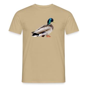 Mallard Male - Men's T-Shirt - sand beige - Front - AI Model Male 178 light (178cm)