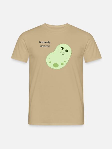 Natürlich isolierte niedliche Bakterien - Männer T-Shirt - Sandbeige