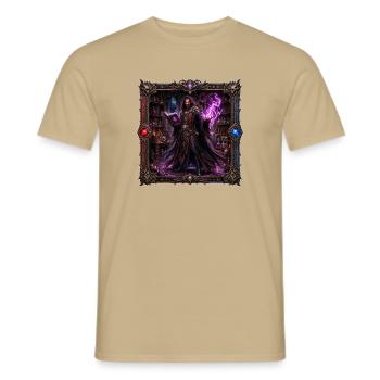 Warlock - Men's T-Shirt - sand beige - Front - AI Model Male 178 light (178cm)