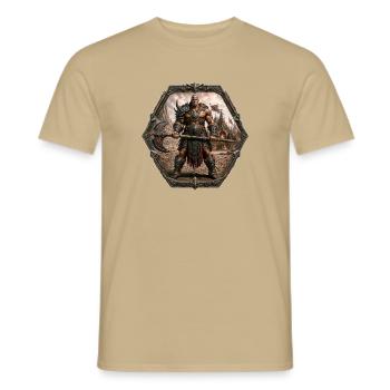 Barbar - Männer T-Shirt - Sandbeige - Vorne - AI Model Male 178 light (178cm)
