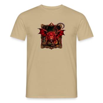 Mythische Chimäre - Männer T-Shirt - Sandbeige - Vorne - AI Model Male 178 light (178cm)