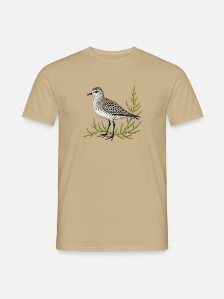 Schwarzbauchregenpfeifer und Glaskraut - Männer T-Shirt - Sandbeige