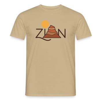 Zion, Utah - Männer T-Shirt - Sandbeige - Vorne - AI Model Male 178 light (178cm)