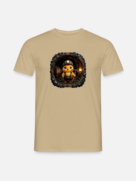 Miner Chick - Männer T-Shirt - Sandbeige