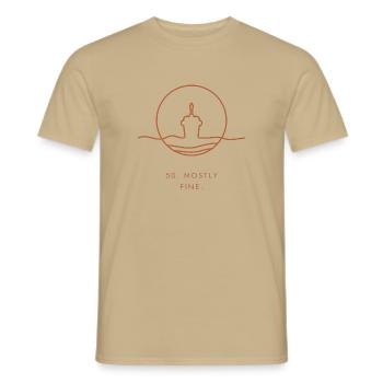 50. Geburtstagsgeschenk – 50. Meistens in Ordnung. - Männer T-Shirt - Sandbeige - Vorne - AI Model Male 178 light (178cm)