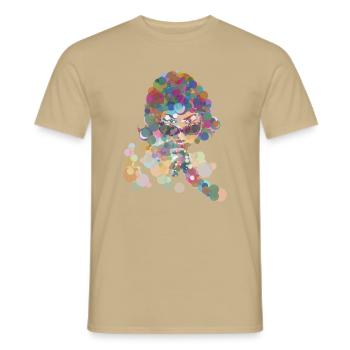 Aretha - Männer T-Shirt - Sandbeige - Vorne - AI Model Male 178 light (178cm)