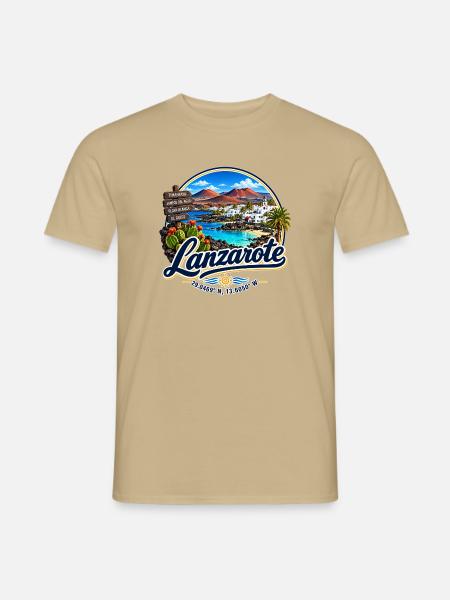 Lanzarote - Islas Canarias - Kanaren - Spanien - Männer T-Shirt - Sandbeige