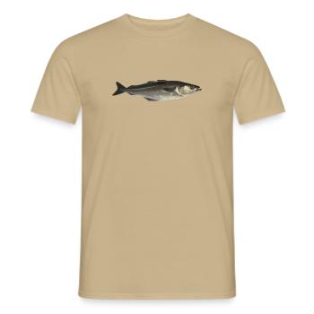 fish - Men's T-Shirt - sand beige - Front - AI Model Male 178 light (178cm)