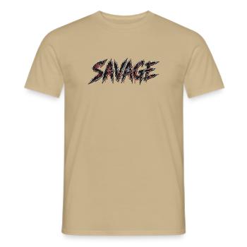 Wilde Glyphen - Männer T-Shirt - Sandbeige - Vorne - AI Model Male 178 light (178cm)