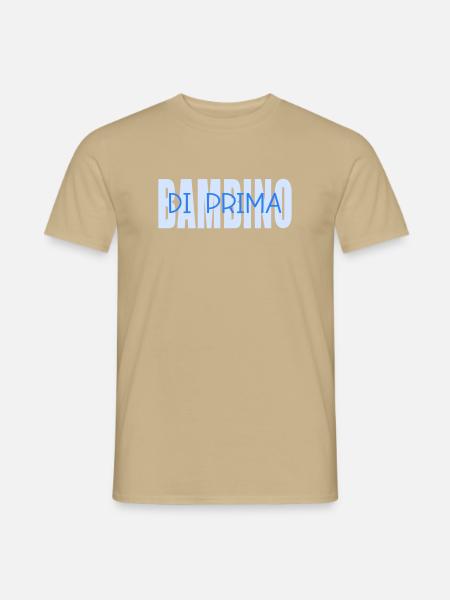 Bambino Figlio Prima, Italien - Männer T-Shirt - Sandbeige