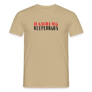 Hamburg Vintage Rubber Stamp - Men's T-Shirt - sand beige - Front - AI Model Male 178 light (178cm)