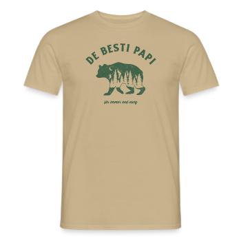De besti papi för immer ond ewig - Männer T-Shirt - Sandbeige - Vorne - AI Model Male 178 light (178cm)