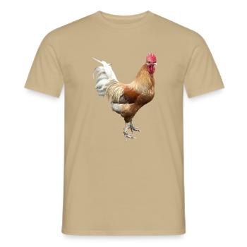 Rooster - Men's T-Shirt - sand beige - Front - AI Model Male 178 light (178cm)