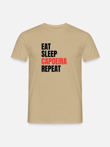 White and Black Simple Daily Life Motivation - Männer T-Shirt - Sandbeige