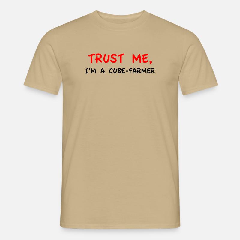 Trust me I'm a Cube-Farmer - Männer T-Shirt - Sandbeige