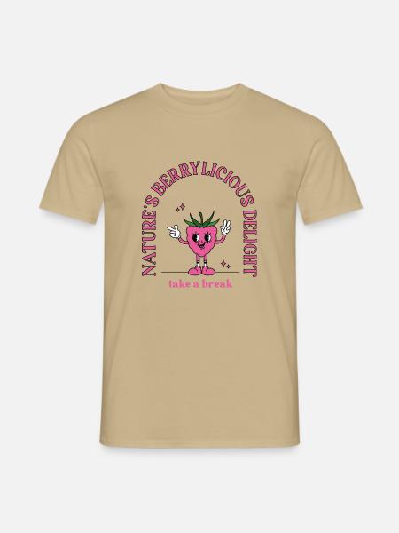 Raspberry Colored - Männer T-Shirt - Sandbeige