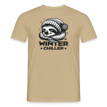 REFROIDISSEUR D’HIVER cadeau amusant pour les paresseux - T-shirt homme - beige sable - Devant - AI Model Male 178 light (178cm)
