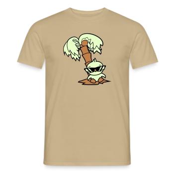 Ente Klein Süß Vogel Sonnenbrille Lustig Palme - Männer T-Shirt - Sandbeige - Vorne - AI Model Male 178 light (178cm)
