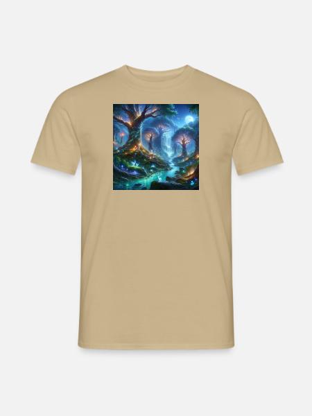 Verwunschener Wald - Männer T-Shirt - Sandbeige