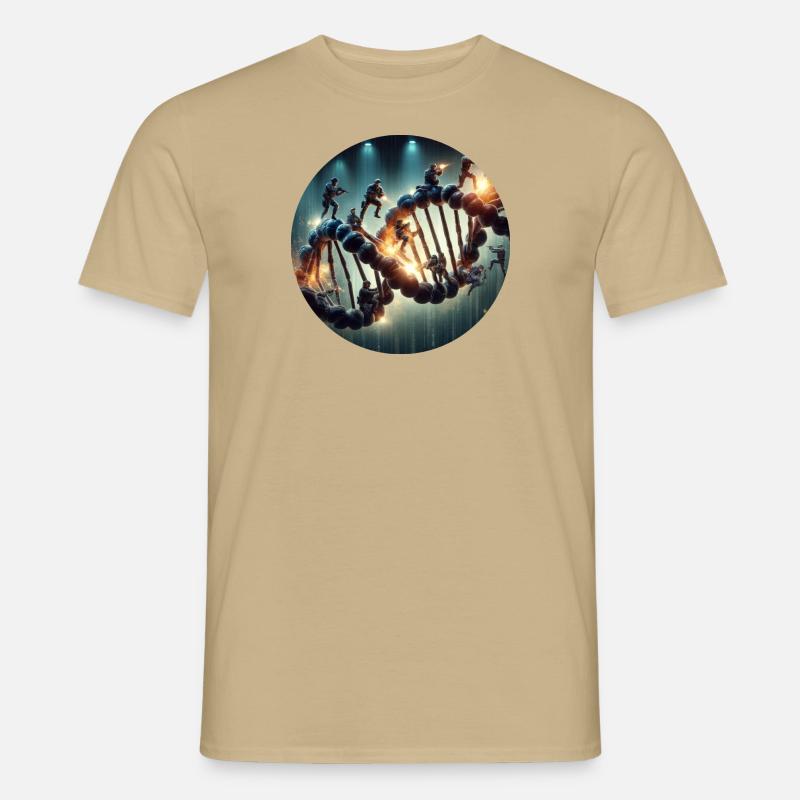 Polizei-DNA 3 - Männer T-Shirt - Sandbeige