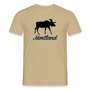 Jämtland Moose Sverige Northern Sweden Sweden - Men's T-Shirt - sand beige - Front - AI Model Male 178 light (178cm)