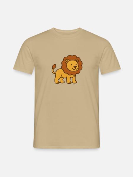 Löwe - Männer T-Shirt - Sandbeige