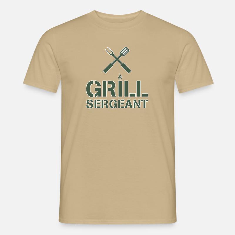 Grill Sergeant - Männer T-Shirt - Sandbeige