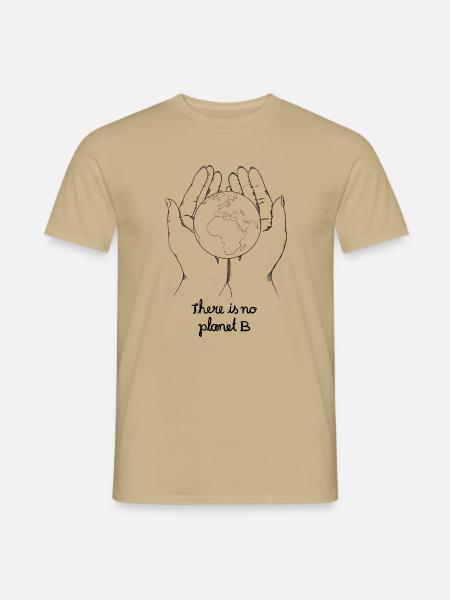 There is no planet b - Männer T-Shirt - Sandbeige