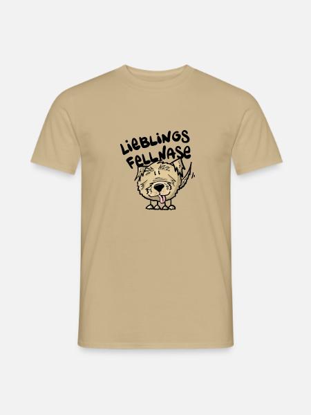 Hunde Fellnase - Männer T-Shirt - Sandbeige