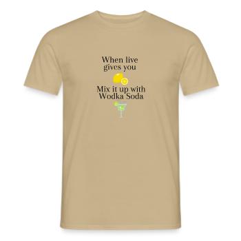 Quand le live vous donne des citrons - T-shirt homme - beige sable - Devant - AI Model Male 178 light (178cm)