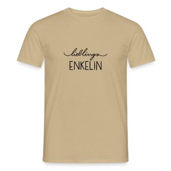 LieblingsEnkelin - Männer T-Shirt - Sandbeige - Vorne - AI Model Male 178 light (178cm)